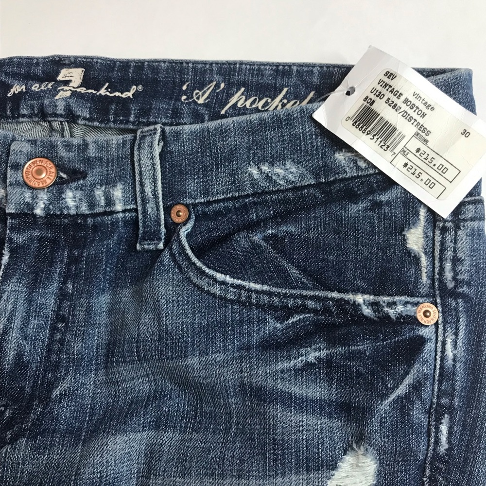 7 for all mankind A packet distress vintage Boston - Picture 6 of 8